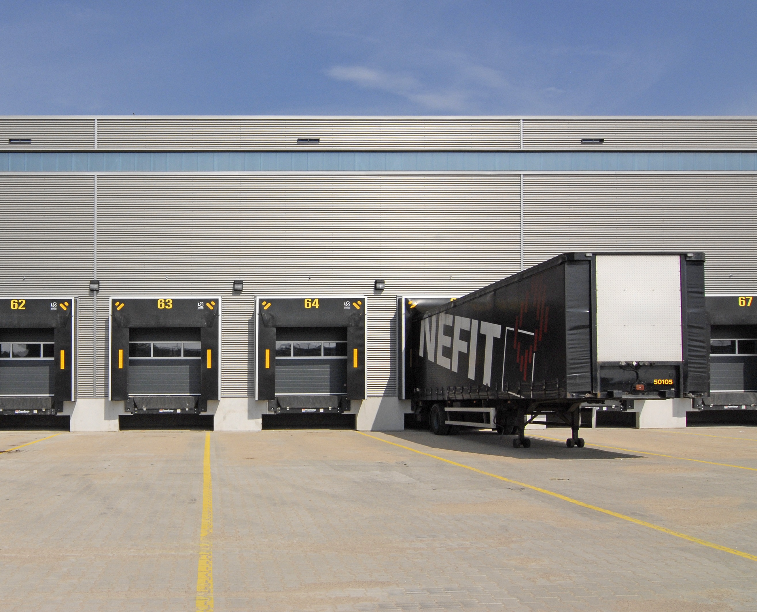 truck trailer at loading dock