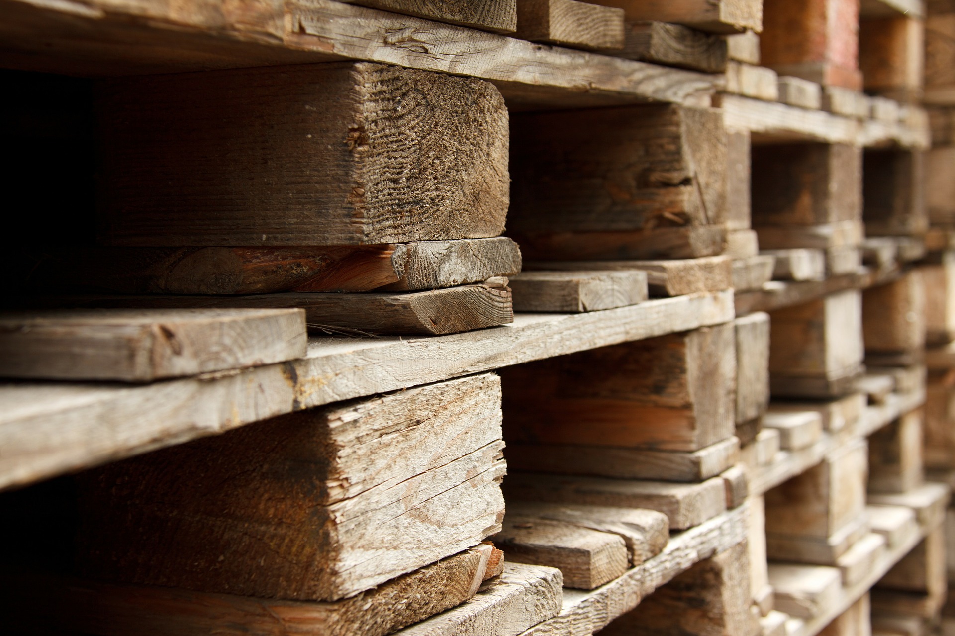 stack of wooden pallets